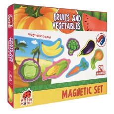 Zestaw magnetyczny z tabliczką - owoce i warzywa